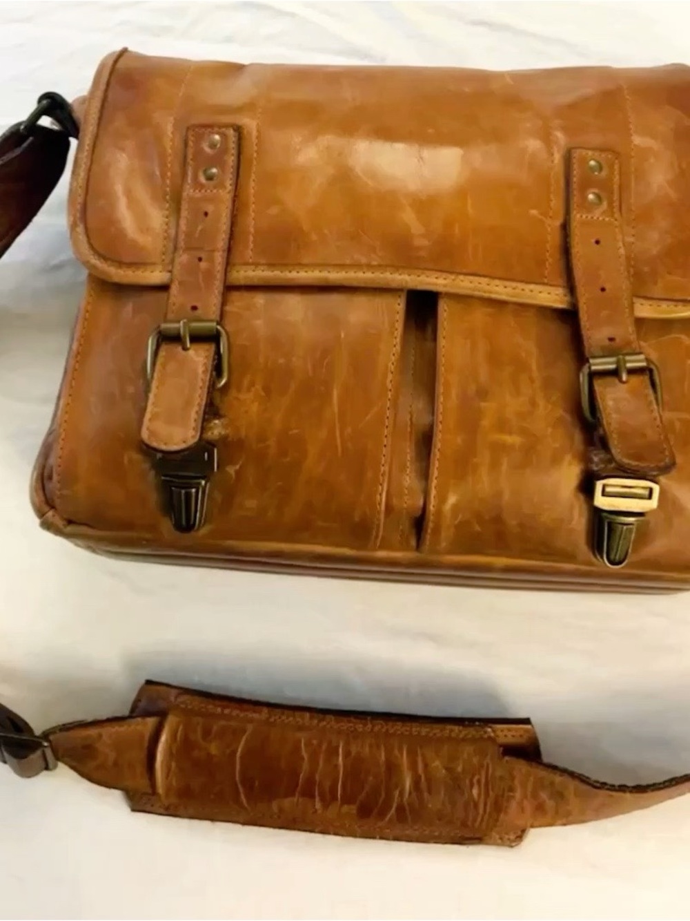 ONA CAMERA BAG. Prince Street Italian leather. Antique Cognac. Like new